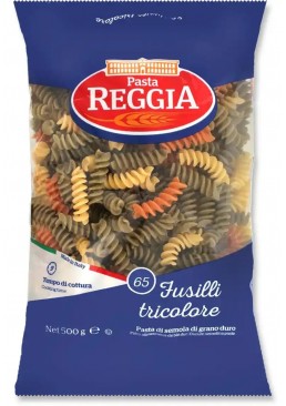 Макароны Pasta Reggia Fusilli tricolore №65, 500г