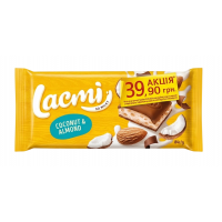 Шоколад молочний Roshen Lacmi з мигдалем та кокосовим кремом, 84 г