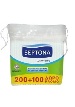 Septona ватні палочки поліетилен 200+100 шт