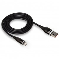 Кабель USB WALKER C735 Lightning black, 2 м