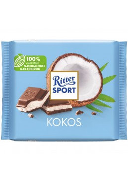 Шоколад молочный Ritter Sport c кокосово-молочным кремом, 100 г 