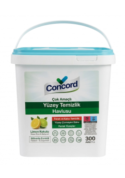 Влажные салфетки для уборки Concord с ароматом лимона, 300 шт