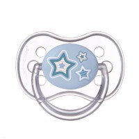 Силиконовая симметричная пустышка Canpol babies Newborn baby, 6–18 мес. (голубая)