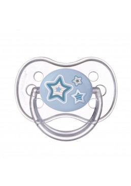 Силіконова симетрична пустушка Canpol babies Newborn baby, 6-18 міс. (блакитна)