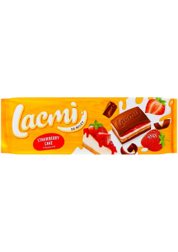 Молочный шоколад Roshen Lacmi Strawberry cake клубничный чизкейк, 275 г