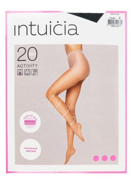 Колготи Intuicia Activity 20 Den чорні, 2 розмір 