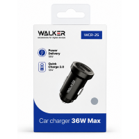Автомобільний зарядний пристрій (адаптер) WALKER WCR-25 1USB/18W (grey)