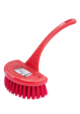 Щетка с ручкой Zambak Plastik ZP-144 для мытья ванны и раковины, 20х12х6 см (красная)