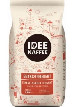 Кофе в зернах без кофеина Idee kaffee Entkoffeiniert, 750 г 