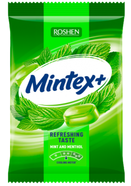 Карамель Roshen Mintex+ Mint со вкусом мяты и ментола, 140 г