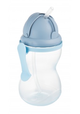 Поильник-непроливайка Canpol babies со сложной силиконовой трубочкой, 370 мл (синий)