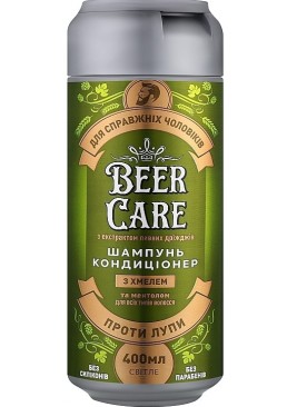 Шампунь Beer Care з хмелем та ментолом проти лупи, 400 мл