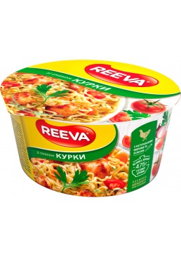 Лапша яичная быстрого приготовления Reeva с курицей, 75 г