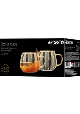 Набор чашек с ручками Ardesto Golden Moon, 350 мл (2 шт)