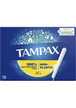 Тампони Tampax Regular з аплікатором, 18 шт (2 краплі)