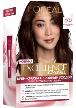 Фарба для волосся L'Oreal Paris Excellence відтінок 4.02 - Чарівний каштан, 1 шт