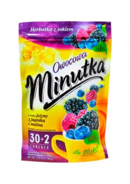 Чай фруктовый Minutka с ежевикой, черникой и малиной в пакетиках, 64 г (32 штх2 г) 