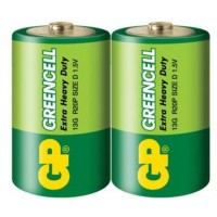 Батарейка GP GREENCELL 1.5V сольова 15G-S2, R20, D (2шт.)
