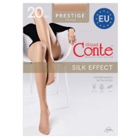 Колготки жіночі Conte elegant Prestige з ефектом ніжного шовку, без шортиків, 20 DEN Natural, розмір 3