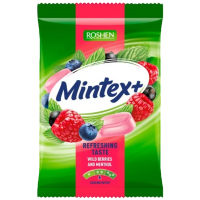 Карамель Roshen Mintex+ Berry зі смаком лісових ягід та ментолу, 140 г 