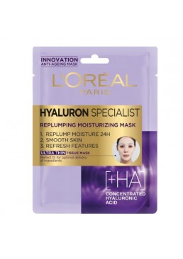 Тканевая маска для кожи лица L'Oreal Paris Гиалурон Эксперт увлажняющая, 30г