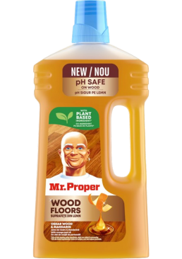 Миюча рідина для підлог і стін Mr. Proper Wood Floor з олією апельсинової цедри, 1 л