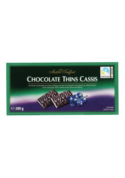 Конфеты шоколадные Maitre Truffout Chocolate Thins Cassis, 200 г