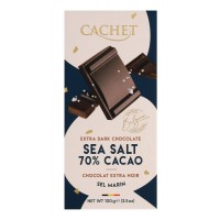 Шоколад чорний Cachet Extra Dark Sea Salt 70% Cacao, 100 г
