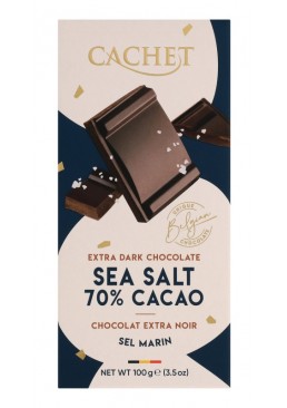 Шоколад чорний Cachet Extra Dark Sea Salt 70% Cacao, 100 г