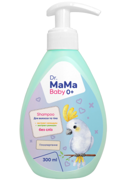 Шампунь детский для волос и тела Dr.Mama гипоаллергенный 0⁺, 300 мл