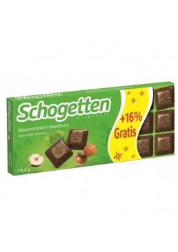 Шоколад молочний Schogetten Alpenvollmilch Haselnuss, 116.6 г