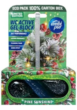 Гелевий підвісний блок для туалету Ambi Pur WC Active Gel-Block Хвоя, 45 г