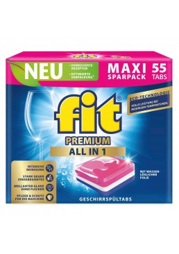 Таблетки для посудомийних машин Fit Premium All in 1, 55 шт