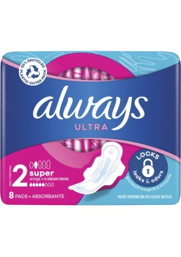 Гігієнічні прокладки Always Ultra Super 5 крапель, 8 шт