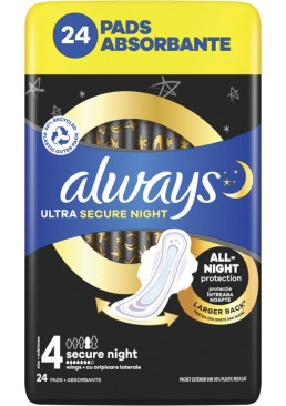 Гігієнічні прокладки Always Ultra Secure Night, 24 шт (7 крапель)