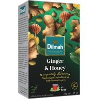 Чай чорний Dilmah Імбир та мед, 1.5 г х 20 шт 
