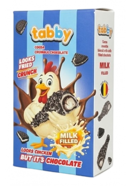 Бельгийский шоколад куриные ножки Tabby Crunch cocoa crumble chocolate, 50 г
