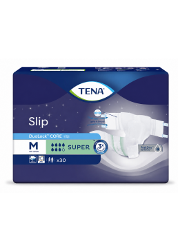 Подгузники для взрослых TENA Slip Super DuoLock, размер M (70–122 см), 7 капель, 30 шт