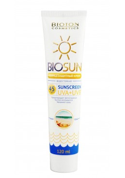 Крем сонцезахисний Bioton Cosmetics BioSun SPF45 водостійкий, 120 мл