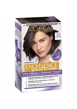 Фарба для волосся L'Oreal Paris Excellence відтінок 5.11 Ультрапопелястий світло-каштановий, 1 шт
