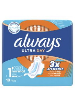 Прокладки гігієнічні Always Ultra Normal Розмір 1 Single, 10 шт 