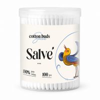 Ватні палички Salve у пластиковій коробці, 100 шт
