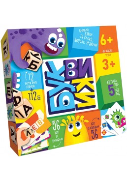Розважальна гра Danko Toys Літери, 1 шт