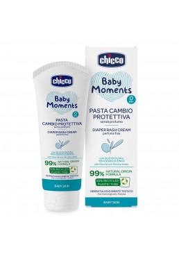 Защитный крем под подгузник Chicco Baby Moments с цинком и пантенолом, 100 мл