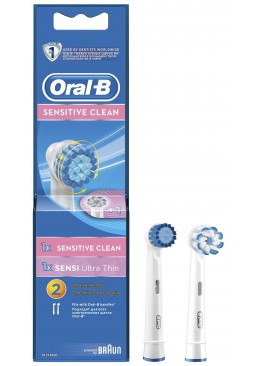 Насадки для зубної щітки Braun Oral-B "Sensitive Clean+SENSI UltraThin", 2 шт 