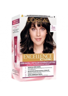 Фарба для волосся L'Oreal Paris Excellence відтінок 300 Темно-каштановий, 1 шт