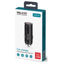 Автомобільний зарядний пристрій (адаптер) WALKER WCR-23 Qualcoмм 1USB QC3.0 / 2.4A black