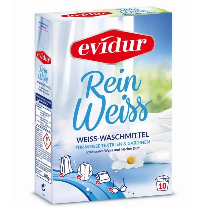 Порошок для прання Dalli Evidur Gardinen Superweiss Екстра Білий, 600 г (10 прань) - 