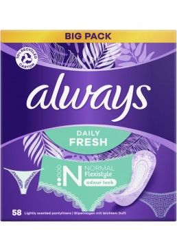 Щоденні прокладки Always Daily Fresh Normal Flexistyle, 58 шт
