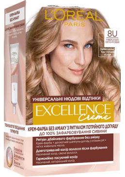 Фарба для волосся L'Oreal Paris Excellence відтінок 8U Універсальний світло-русявий, 1 шт